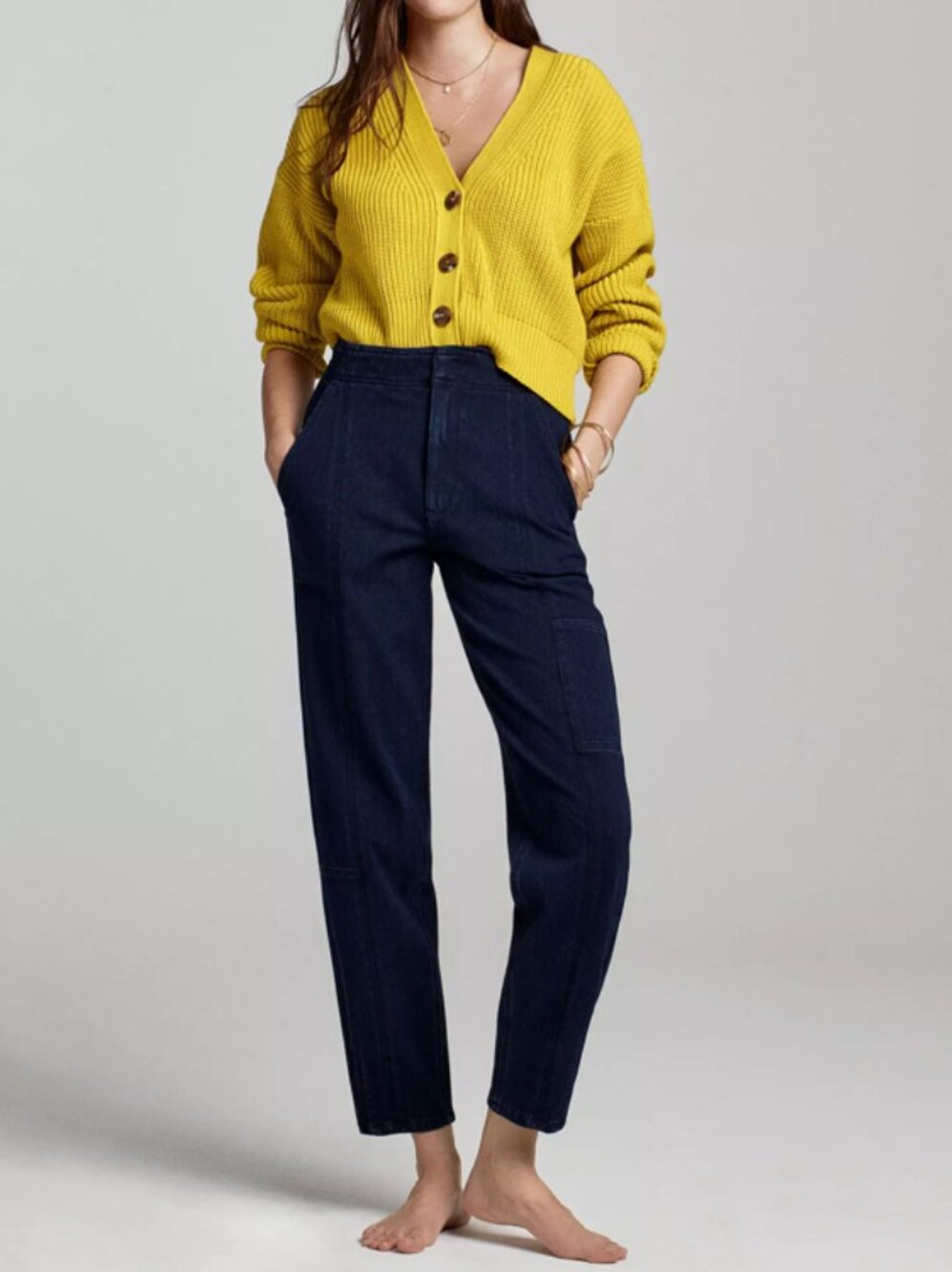 Anthropologie Pilcro Ultra High-Rise Relaxed Jogger Jeans Dark Wash Size 30